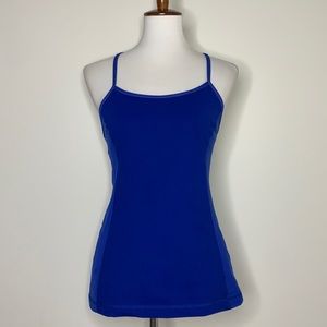 UNDER ARMOUR Blue Built in Bra Shelf Sport TankTop